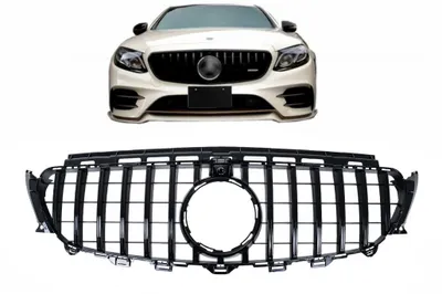 Produktbild von Kühlergrill für Mercedes E W213 S213 C238 A238 16-19 GT-R Panamericana Look Schwarz