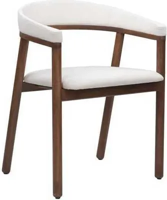 Obrázok produktu pre Esszimmerstuhl Weißer Holzstuhl Moderner Einsitzer Armlehnen Stuhl Stühle