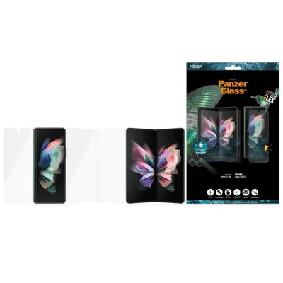 Obrázok produktu pre Sklenené puzdro Panzer + antibakteriálne puzdro pre Samsung Galaxy Fold 3 5G Black