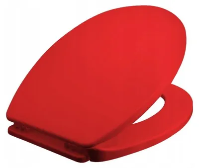 Produktbild von Bisk Iris WC-Sitz Rot Polipropylen EASY CLEAN