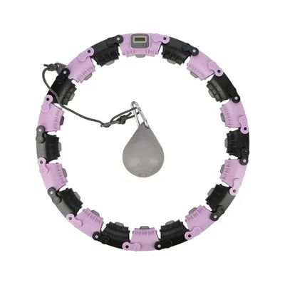 Produktbild von Massage Hula Hoop FH04 mit Gewichten und Zähler lila-schwarz