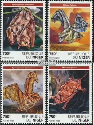Produktbild von Briefmarken Niger 2015 Mi 3795-3798 (kompl. Ausg.) postfrisch Fledermäuse