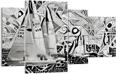 Produktbild von Bild auf Leinwand - Leinwandbild - Abstraktion modern - 120x70cm - Wand Bild - Wanddeko - Leinwanddruck - Bilder - Kunstdruck - Wanddekoration - Leinwand bilder - Wandkunst - DL120x70-3479