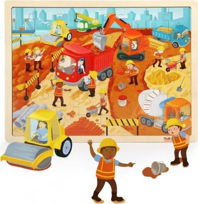 Obrázek produktu pro Puzzle Stavba, dřevěné