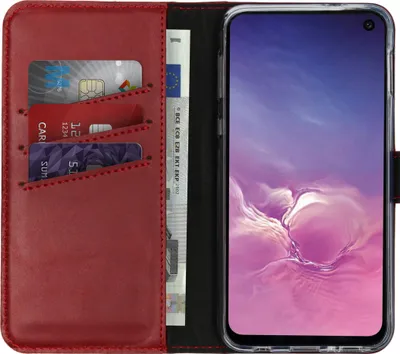 Immagine prodotto di Selencia Custodia a libro in vera pelle Samsung Galaxy S10e - Rosso
