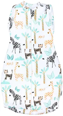 Produktbild von TupTam Baby Pucksack e Materialien Swaddle Bag Wattiert Babyschlafsack 2.5 TOG unisex, Farbe: Wattiert 2.5 TOG / Safari Grün, Größe: 0-3 Monate