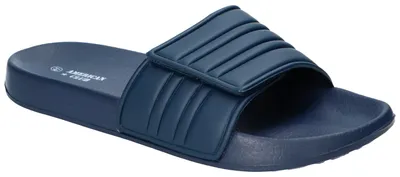 Produktbild von American Club NH210, Herren Pantoletten Klettverschluss leicht Badeschuhe rutschhemmend, Marine 44