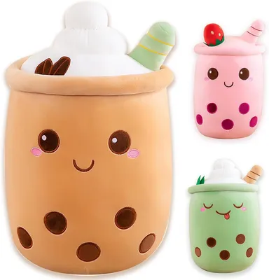 Obrázok produktu pre Bubble tea plush boba plyšová hračka 50 cm, mäkká plyšová hračka, pre deti a dospelých
