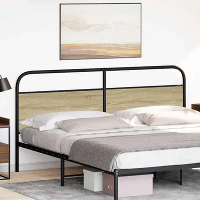 Produktbild von vidaXL Ersatz-Kopfteil Sonoma-Eiche 200 cm Stahl und Holzwerkstoff