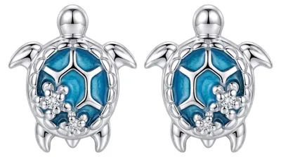 Productafbeelding van Dierenoorbellen van 925 Sterling Zilver met Zirkonia