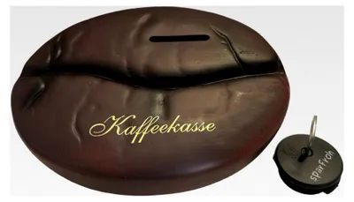 Produktbild von Kaffeekasse Spardose Kaffeebohne Trinkgeld