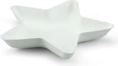 Produktbild von Teller aus Zuckerrohr in Weiss, Stern, Ø 140 x h 15 mm, 20 Stück