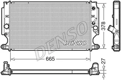 Produktbild von DENSO DRM50088 Kühler Wasserkühler Motorkühler für TOYOTA AVENSIS Station Wagon (ZRT27, ADT27) Verso (R2) AVENSIS Stufenheck (ZRT27, ADT27) VERSO VAN