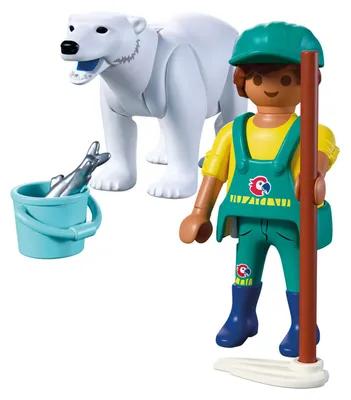 Imagen del producto de 72090 Zoológico "Animales y Amigos": Oso polar y cuidador