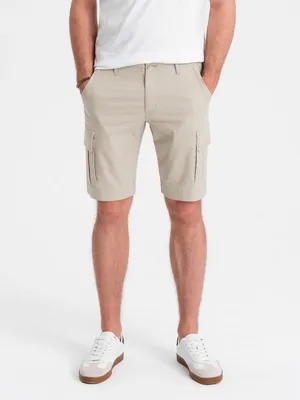 Produktbild von Ombre  Einfarbige Herrenshorts mit Cargotaschen beige L