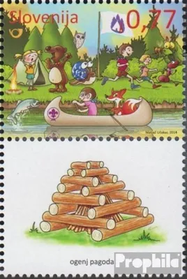 Produktbild von Briefmarken Slowenien 2014 Mi 1065Zf mit Zierfeld (kompl.Ausg.) postfrisch Weltpfadfinderkonferenz