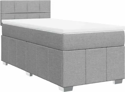 Obrázok produktu pre vidaXL Boxspring posteľ s matracom Light Grey 80x200 cm Látka