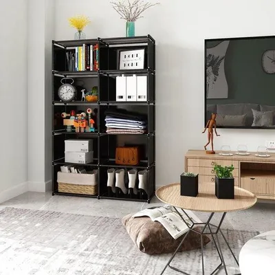 Productafbeelding van Famanu boekenrek, modern design - 156,01 x 30,99 x 79,98 cm