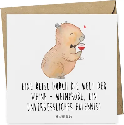 Produktbild von Mr. & Mrs. Panda Gutschein Weinprobe Reise - Weiß - Geschenk, Genuss, Geschenkkarte, Geschenkidee, Welt der Weine, durch die, Geschenkgutschein, Karte, Gutscheinkarte
