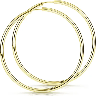 Produktbild von MATERIA Damen Ohrringe Gold Creolen 47mm - Gelbgold vergoldete Ohrringe aus 925 Sterling Silber SO-83