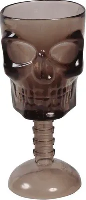 Immagine prodotto di Bicchiere da vino scheletro Halloween Design Teschio Nero Trasparente Gotico Decor Party Bicchiere da tavolo Halloween Party Vessel Bevanda Atmosfera Spaventosa Accessorio Casa, Colore: Nero