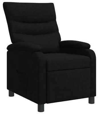 Image de vidaXL Fauteuil de relaxation noir tissu