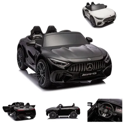 Immagine prodotto di ES-Toys auto elettrica per bambini Mercedes SL63 AMG EVA pneumatici ammortizzatori con licenza nera