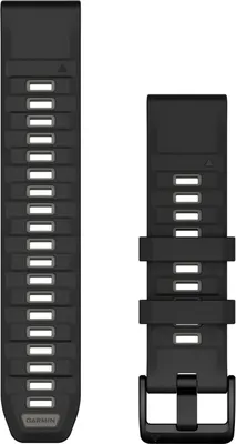 Garmin 010-13392-00 Quickfit Silikonband 22 mm Schwarz/Kieselgrau 1