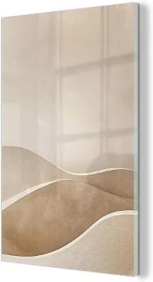 Immagine prodotto di Decorazione da parete in acrilico per soggiorno e camera da letto, con stampa UV - 30x20 cm - Beige