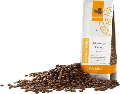 Produktbild von Kaffee "Türkischer Honig" in 1 kg Tüte, ganze Bohne, aromatisiert