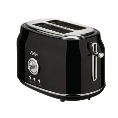 Produktbild von Bourgini Retro Toaster Schwarz