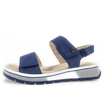 Image de Caprice - Sandales plates bleues pour femmes, style décontracté