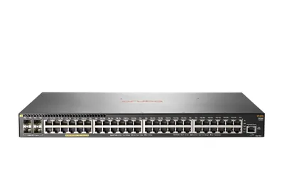 Image de HPE Aruba 2930F 48G PoE+ 4SFP+ - Commutateur - L3 - géré - 48 x 10/100/1000 (PoE+) + 4 x 1 Gigabit/10 Gigabit SFP+ (Uplink) - montable en rack - PoE+ (370 W)