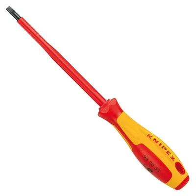 Image de Knipex tournevis fente 5,5mm longueur totale 232mm bruni isolé 2 composants poignée VDE / 1000V - 98 20 55