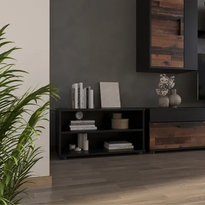 Obrázok produktu pre Skrinka do obývačky Vicco Berno čierna 70.8 x 38.9 cm s 2 priehradkami, Model 55468
