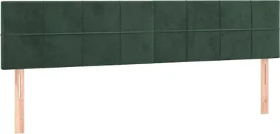 Produktbild von vidaXL Kopfteile Dunkelgrün 160x5x78/88 cm Samt