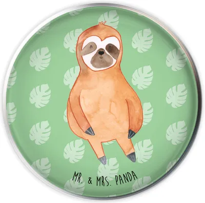 Produktbild von Mr. & Mrs. Panda Waschbecken Stöpsel Faultier Zufrieden - Tropengrün - Geschenk, Abfluss-Stopfen, Ablaufstopfen, Glück, stopfen, Ruhe, waschbeckenstöpsel, Abflussstöpsel