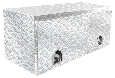 Image de Boîte à outils, 76 cm x 46 cm x 46 cm, en aluminium, résistante aux intempéries, taille universelle, porte battante
