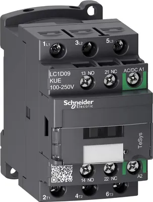 Obrázek produktu pro Stykač APC Schneider 3p LC1D09KUE 1S+1Ö 4kW 400V AC3 9A 100-250VACDC
