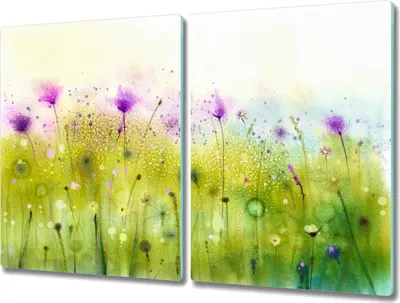 Produktbild von Coloray Küchenbrett Kochplattenabdeckung Hackbrett Schneidebrett Herdabdeckplatte 2x40x52 cm - Blumen pflanzen