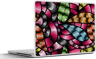 Produktbild von MuchoWow® Laptop Aufkleber Sticker Cover Muster - Pflanze - Abstrakt - Dschungel 30x22 cm - Laptop-Sticker