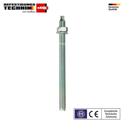 Isolbau Ankerstange M8 x 110 mm verzinkt 1 Stück Verbundanker Gewindestange ETA