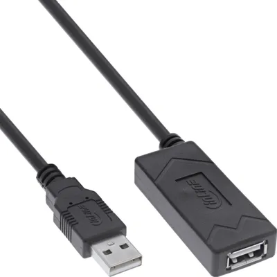 Image de InLine® Rallonge active USB 2.0, USB-A prise/prise femelle, 5m