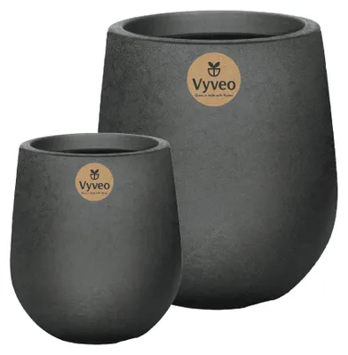 Produktbild von Vyveo - Blumentopf Amari - Silber metallic - Set van 2