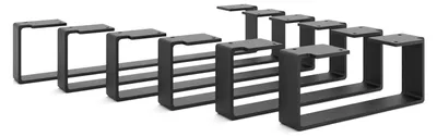 Produktbild von Möbelbeine 10 cm - Set von 4 - Verstellbar - Schwarz, Hochwertiger Stahl