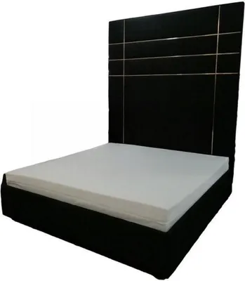 Produktbild von Hotel Doppel Leder Textil Bett Schlafzimmer Polster Luxus Betten 200x200cm neu