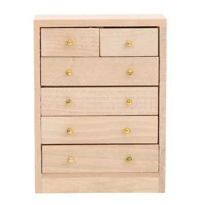 Obrázok produktu pre Skriňa pre bábiky, model mini kabinetu, miniatúrny kabinet, nábytok pre bábiky, dekorácie pre bábiky