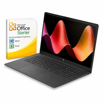 Produktbild von HP Laptop Omnibook 17", Ryzen 3, 8GB DDR4, 512GB SSD, IPS, Windows 11, Office Starter
