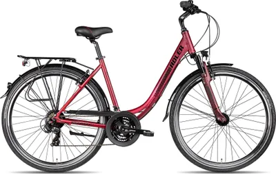 Produktbild von Adler Verona Wave vielseitiges Trekkingbike mit Tiefeinstieg & Straßenausstattung 28 Zoll Rot 45 cm