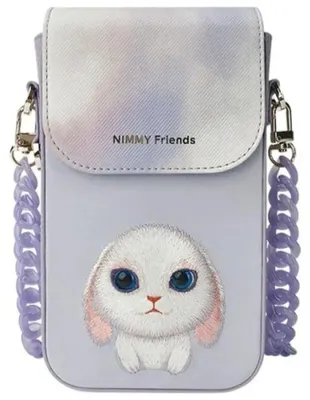Image de Sac de téléphone NIMMY BIG EYED PET 2.0 Lapin violet